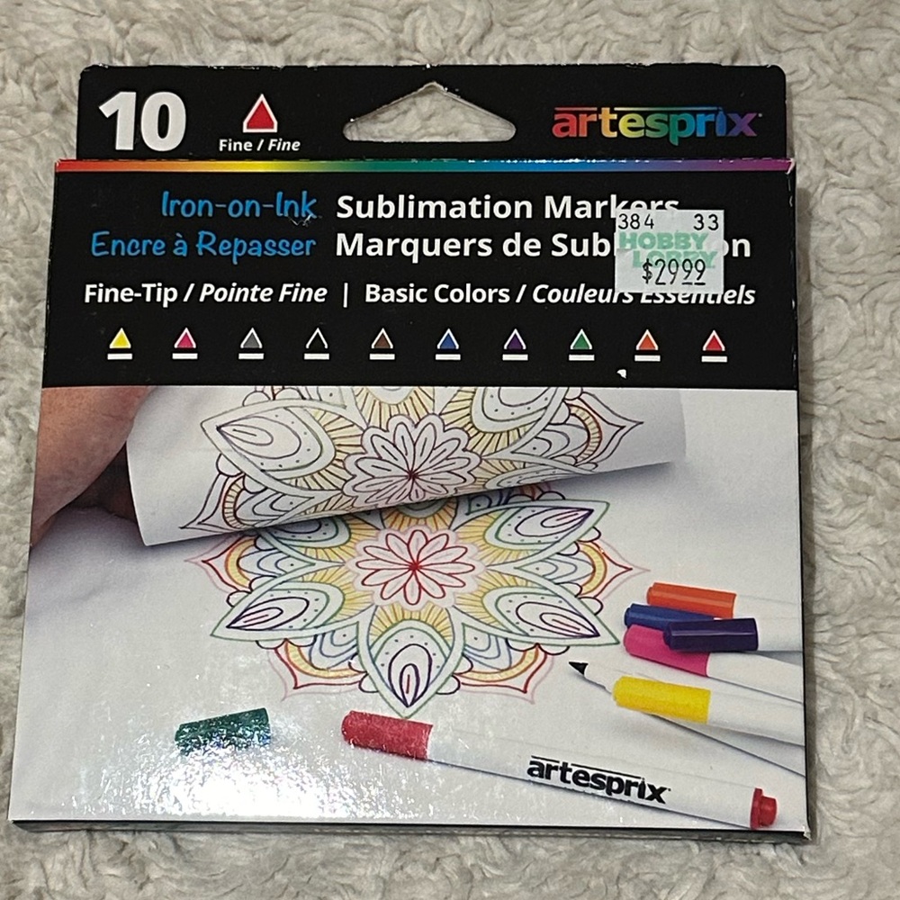 ARTESPRIX Iron-On-Ink Sublimation Markers 10ct NEW $30 - Picture 8 of 9